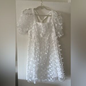 Boutique White dress with Butterfly details